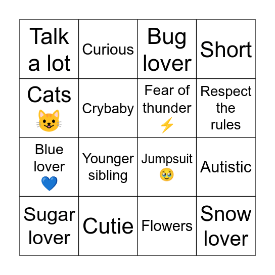 Felix Bingo Card