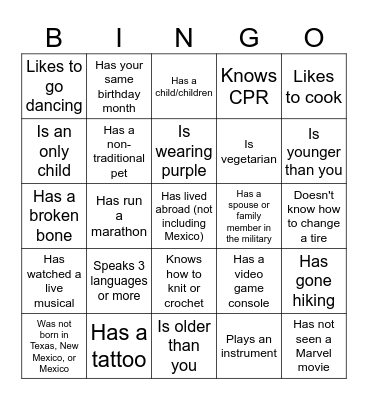 Bingo Card