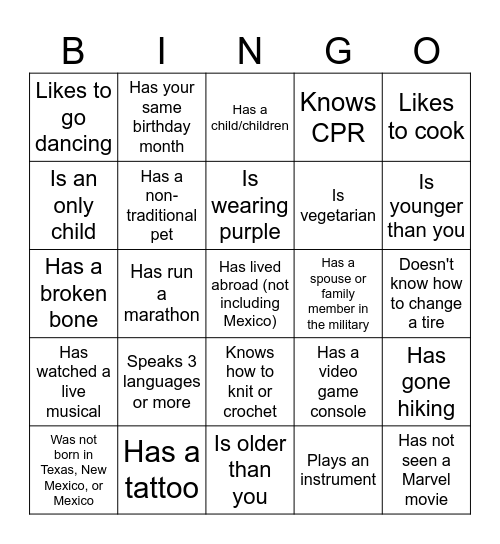 Bingo Card