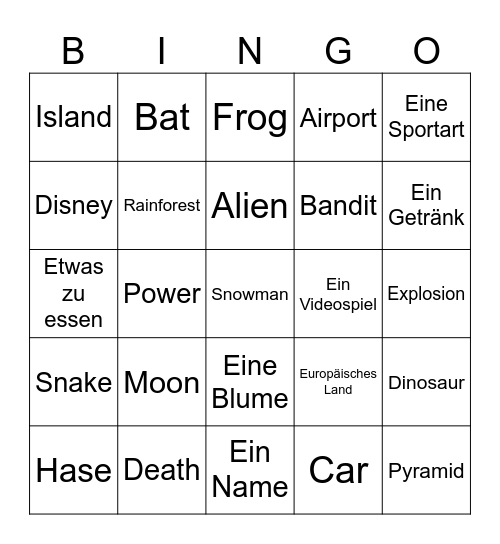 Infinite Craft Bingo Card