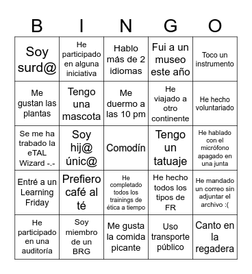 PSS BINGO 2024! Bingo Card