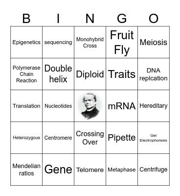 Genetics Lab Bingo Card