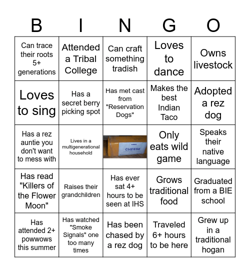 Making Connections Bingo Card