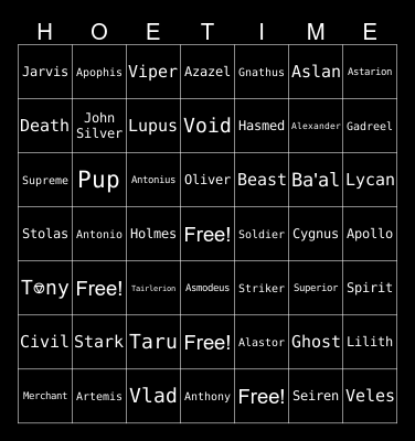 Blood System Bingo Card