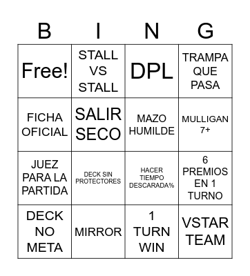 BINGO TCG 2024 Bingo Card