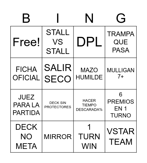 BINGO TCG 2024 Bingo Card