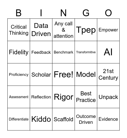 Bullshit Bingo Card