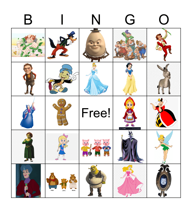 Fairytale Bingo Card