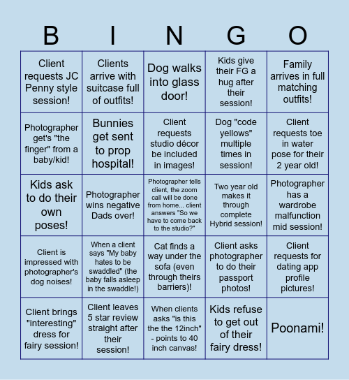 Bellizzi Bingo Card