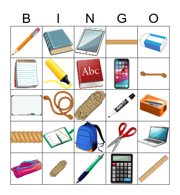 SP1_U1_School Supplies Bingo Card