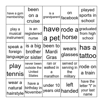 Bingo Card