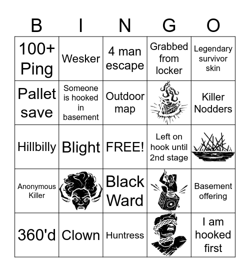 enxiaty_'s DBD Survivor Bingo Card