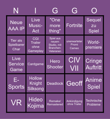 gamescom ONL 2024 Bingo Card