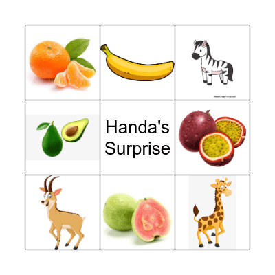 Handa's Surprise Bingo Card
