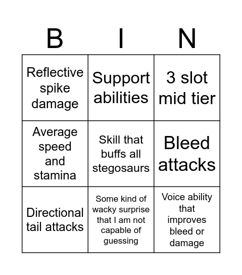 Miragaia bingo Card