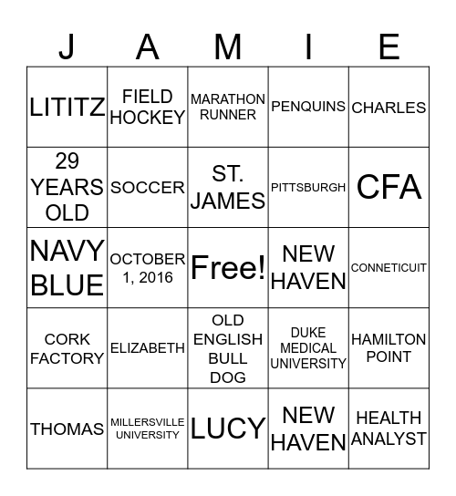 Bingo Card