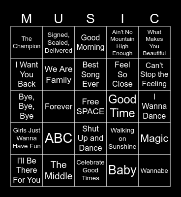 Back to School Bingo Card