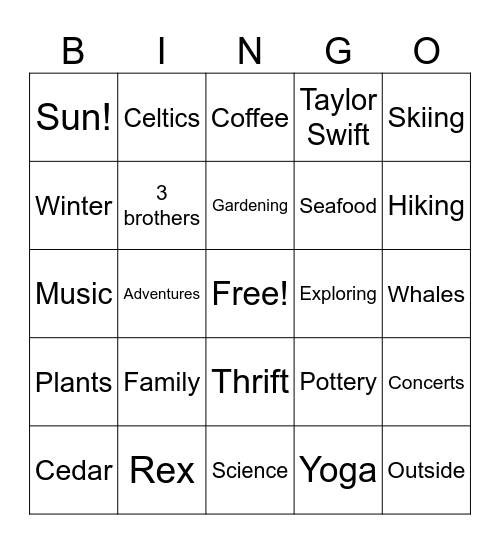 Get to Know Ms. Nash Bingo Card
