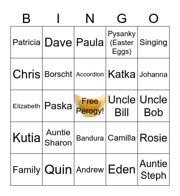 Family BBQ 2024! Bingo Card