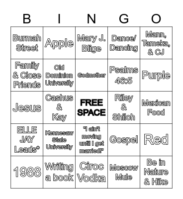 BINGO Card