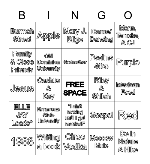 BINGO Card