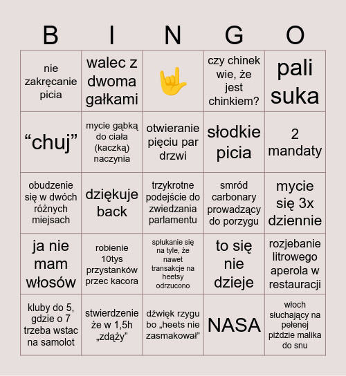 BUDAPESZT Bingo Card