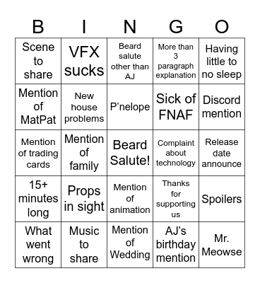 REPort Bingo Card
