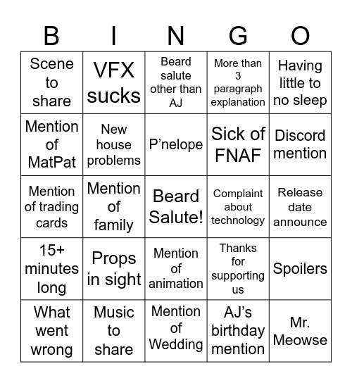 REPort Bingo Card