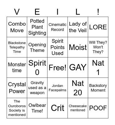 Ampistrano Bingo Card