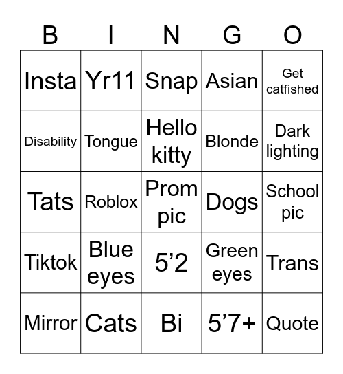 Wizz Bingo Card