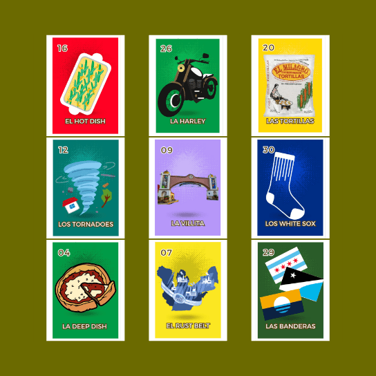 Mijente Midwest Loteria Bingo Card