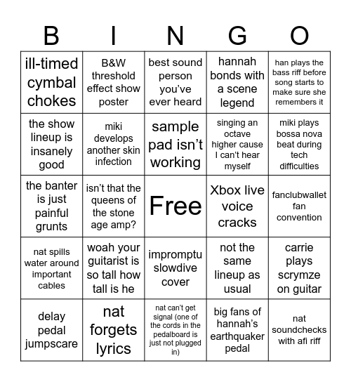 neurotypes show bingo Card