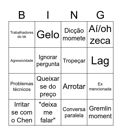 Margarida Bingo Card