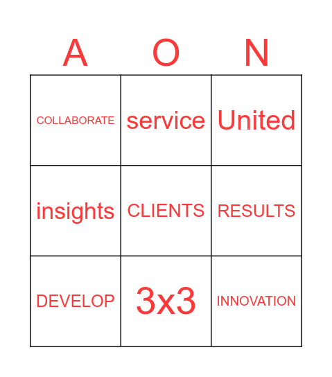 GHM Town Hall Bingo Card