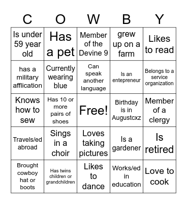 REUNION BINGO Card