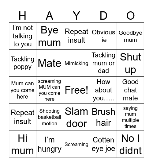 Bingo Card