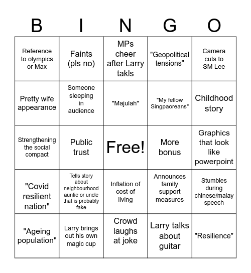 NDR 2024 Bingo Card
