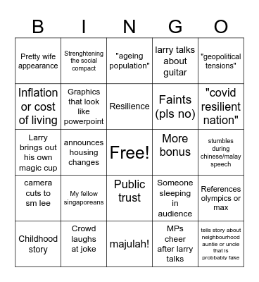 NDR bingo 2024 Bingo Card