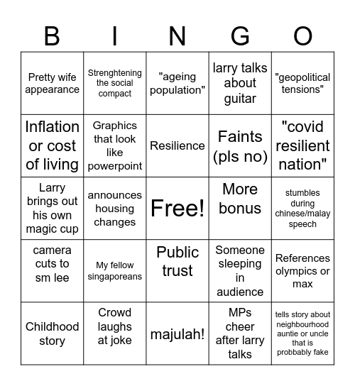 NDR bingo 2024 Bingo Card