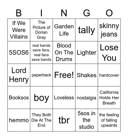 2 years of Booksos Bingo Card