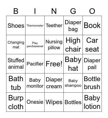 Gift Bingo Card