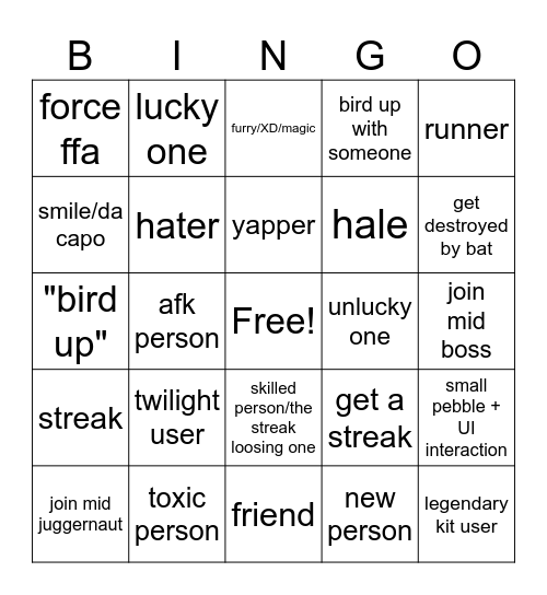 item asylum Bingo Card