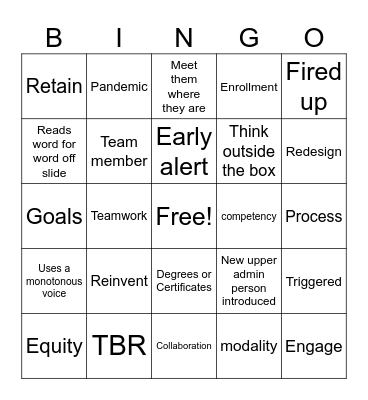 Convocation Bingo 2024 Bingo Card