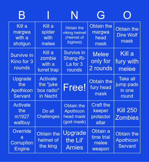 Bo3 Revelations Bingo Card