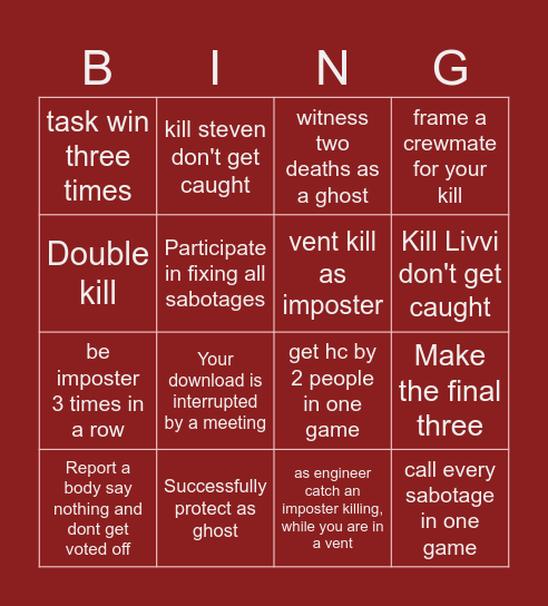 3 Bingo Card