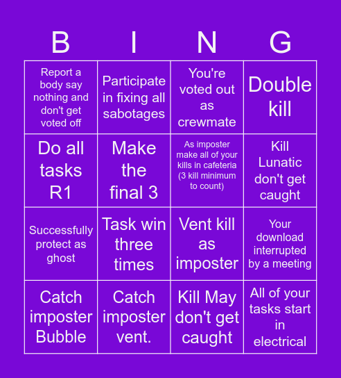 2 Bingo Card