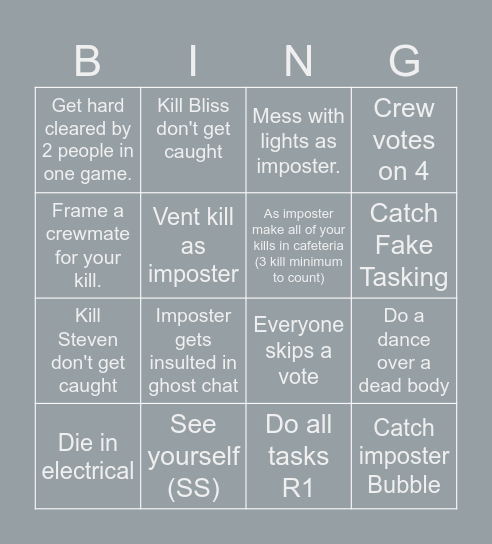 4 Bingo Card