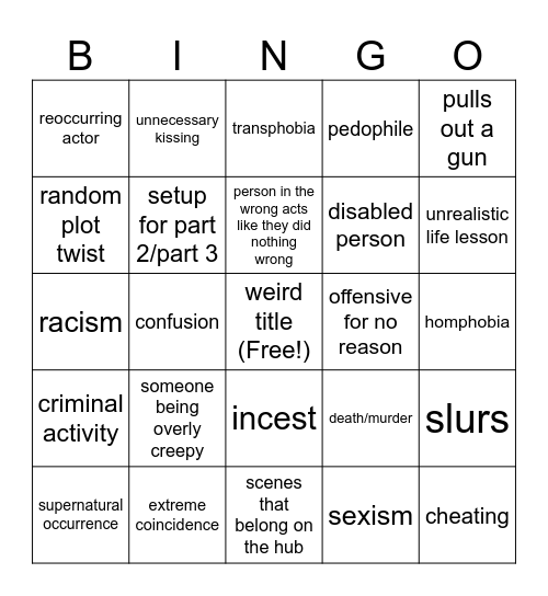 Tomorrow's Teachings Bingo Card