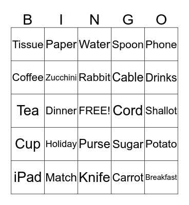 Logan ipads Bingo Card
