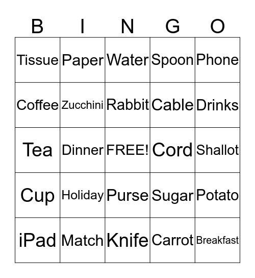 Logan ipads Bingo Card
